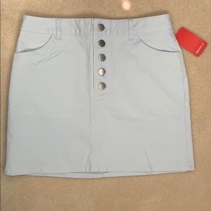 Forever 21 Buttoned Mini Skirt - Light Blue